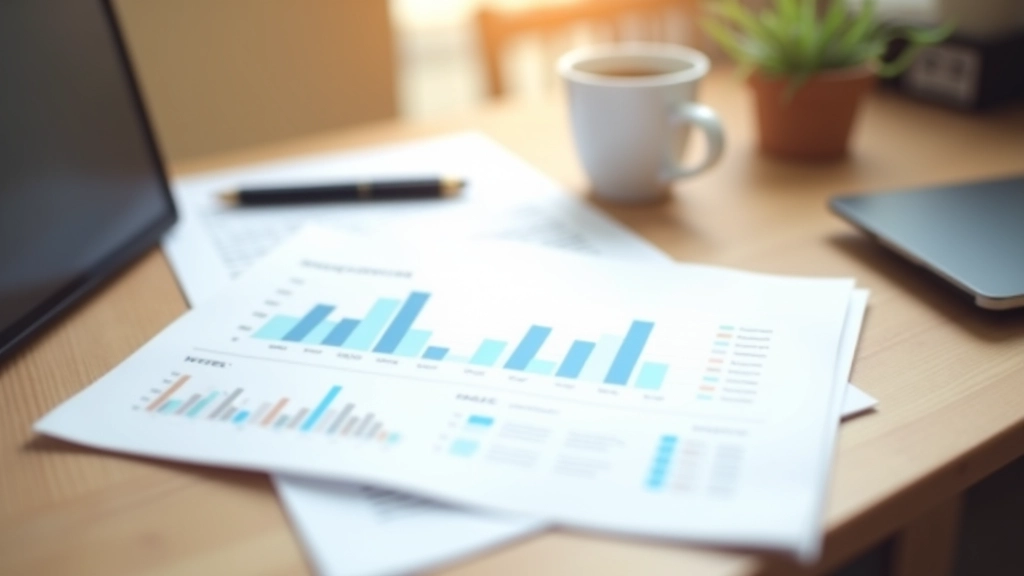 Rapports d'analyse commerciale imprimés sur un bureau avec des graphiques et des statistiques