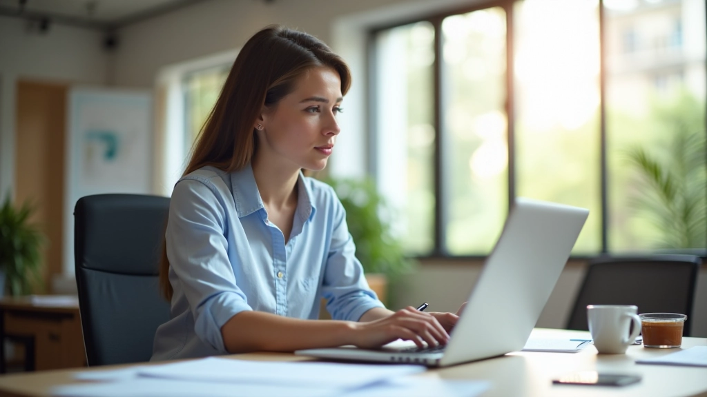 Espace de travail moderne avec entrepreneur utilisant des outils numériques