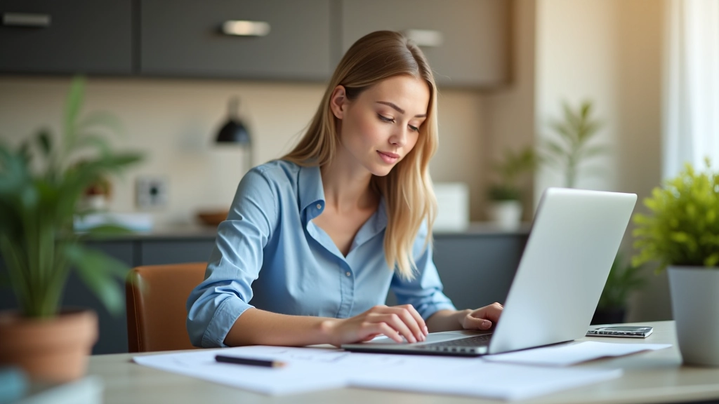 Personne travaillant à un bureau avec ordinateur portable, bloc-notes et graphiques, environnement de travail moderne